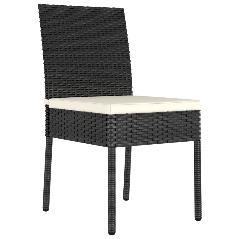 5-Delige Tuinset – Tuinmeubelset – Tuindining Set – Balkonset – Terrasmeubels – Zwart Poly-Rattan – Weerbestendig & Lichtgewicht