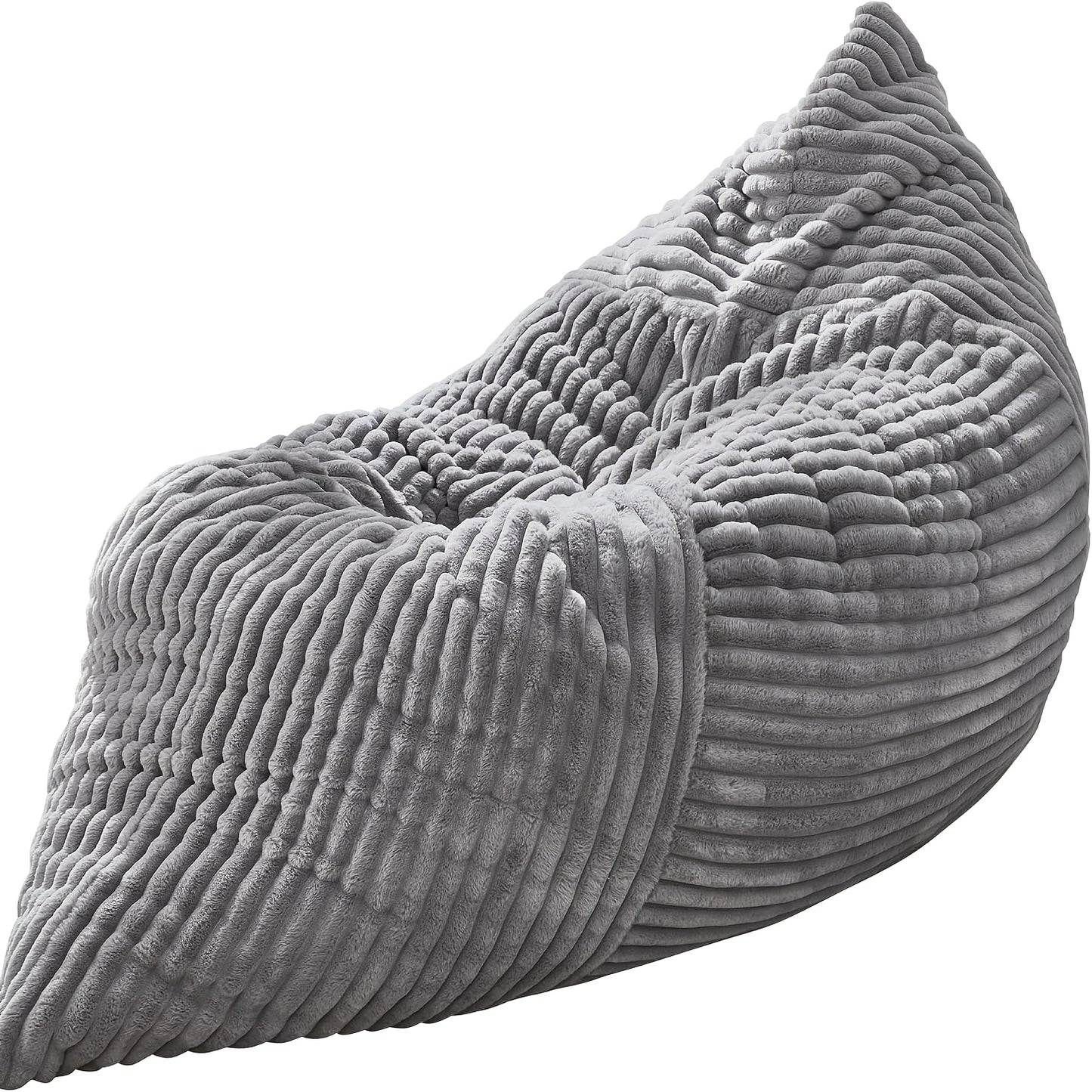 3-in-1 Multifunctionele Lounge Sofa – Zitzak – Vloerkussen – Bedbank – Slaapbed – Lichtgrijs – Hoogdicht Schuim – Afneembare Wasbare Hoes