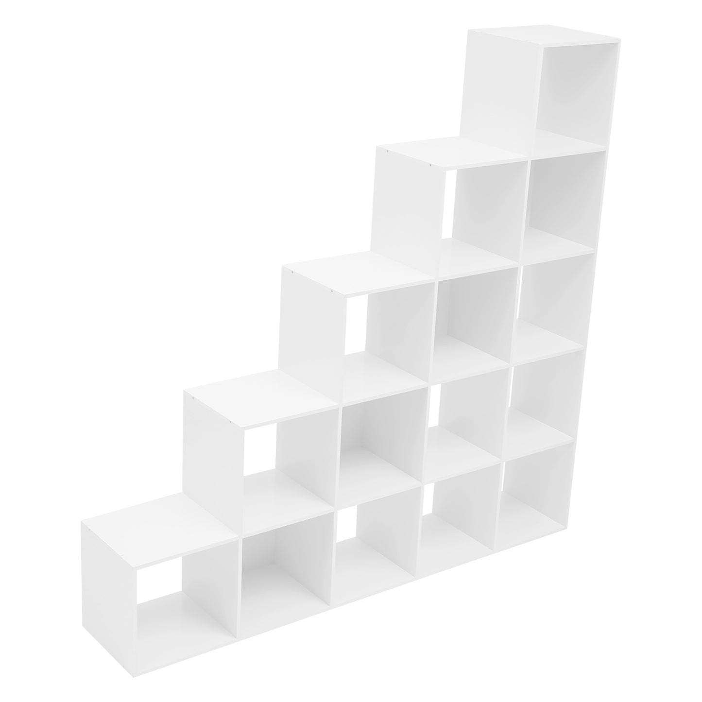 15-Cube L-Shaped Storage Bookcase | Plastic Freestanding Organizer for Home & Office, Contemporary Style by NaMaSyo, Corner Shelves