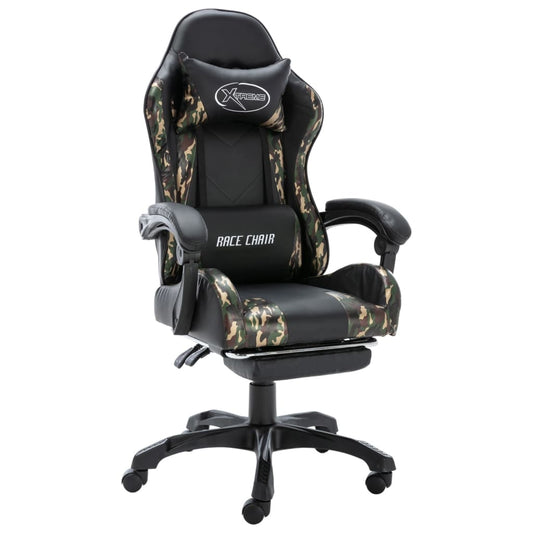 Gamestoel – Gaming Stoel – Gaming Chair – Game Stoel – Bureaustoel – Verstelbare Rugleuning – Uitschuifbare Voetensteun – Kunstleer – Max 150 kg