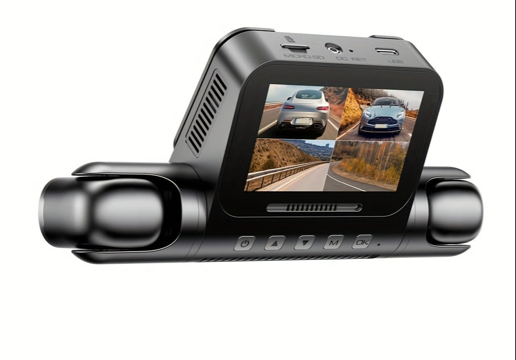 Dashcam – Auto Camera – 4-Kanaals Recorder – Beveiligingscamera – Wegencamera – 4K Voor + 1080p Achter – Wifi & GPS Met Nachtzicht