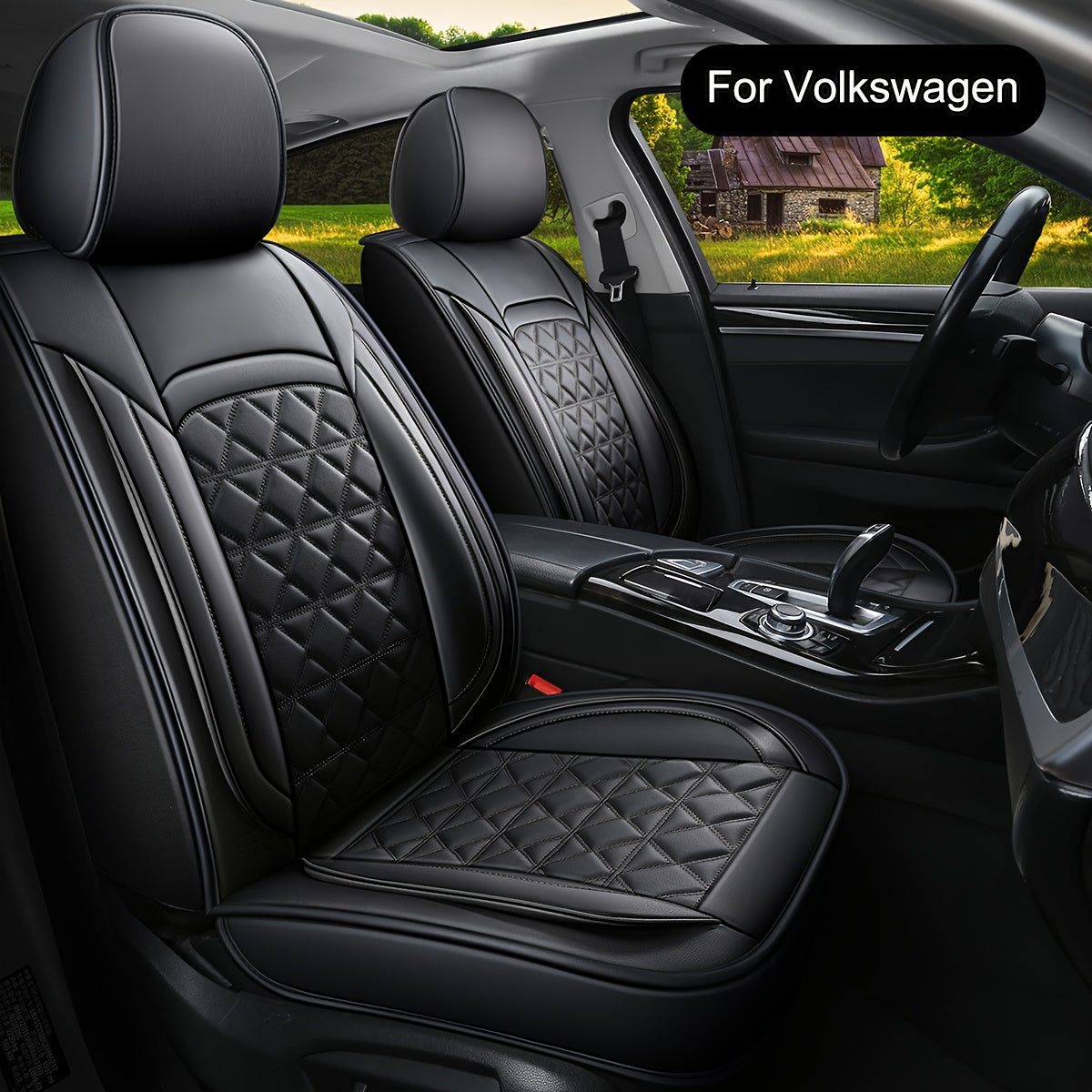 Autostoelhoezen – Stoelhoezen Auto – Zitbeschermer – Autostoelbekleding – Universele Seat Covers – 5 Zitplaatsen Set – PU Leer – Comfortabele Sponsvulling
