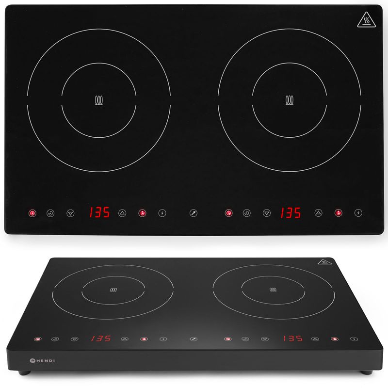 Inductiekookplaat – Inductiekookplaatje – Elektrische Kookplaat – Kookplaat Inductie – 2 Kookzones – Touchbediening – 3500 Watt Vermogen – Temperatuurbereik 35-240°C