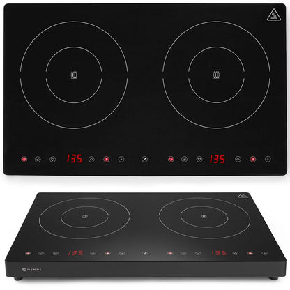 Inductiekookplaat – Inductiekookplaatje – Elektrische Kookplaat – Kookplaat Inductie – 2 Kookzones – Touchbediening – 3500 Watt Vermogen – Temperatuurbereik 35-240°C