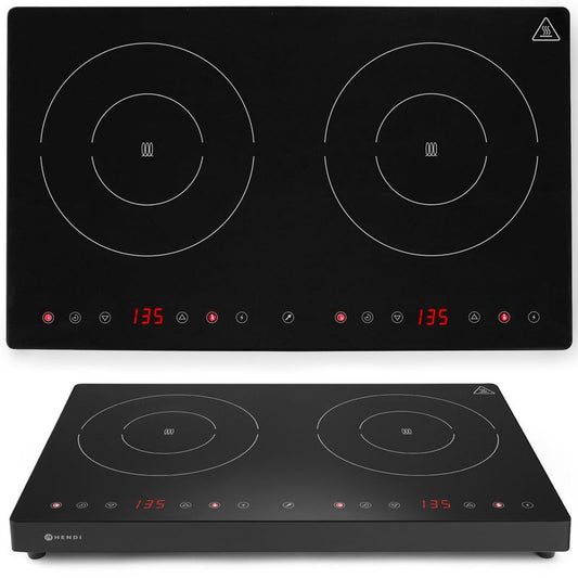 Inductiekookplaat – Inductiekookplaatje – Elektrische Kookplaat – Kookplaat Inductie – 2 Kookzones – Touchbediening – 3500 Watt Vermogen – Temperatuurbereik 35-240°C
