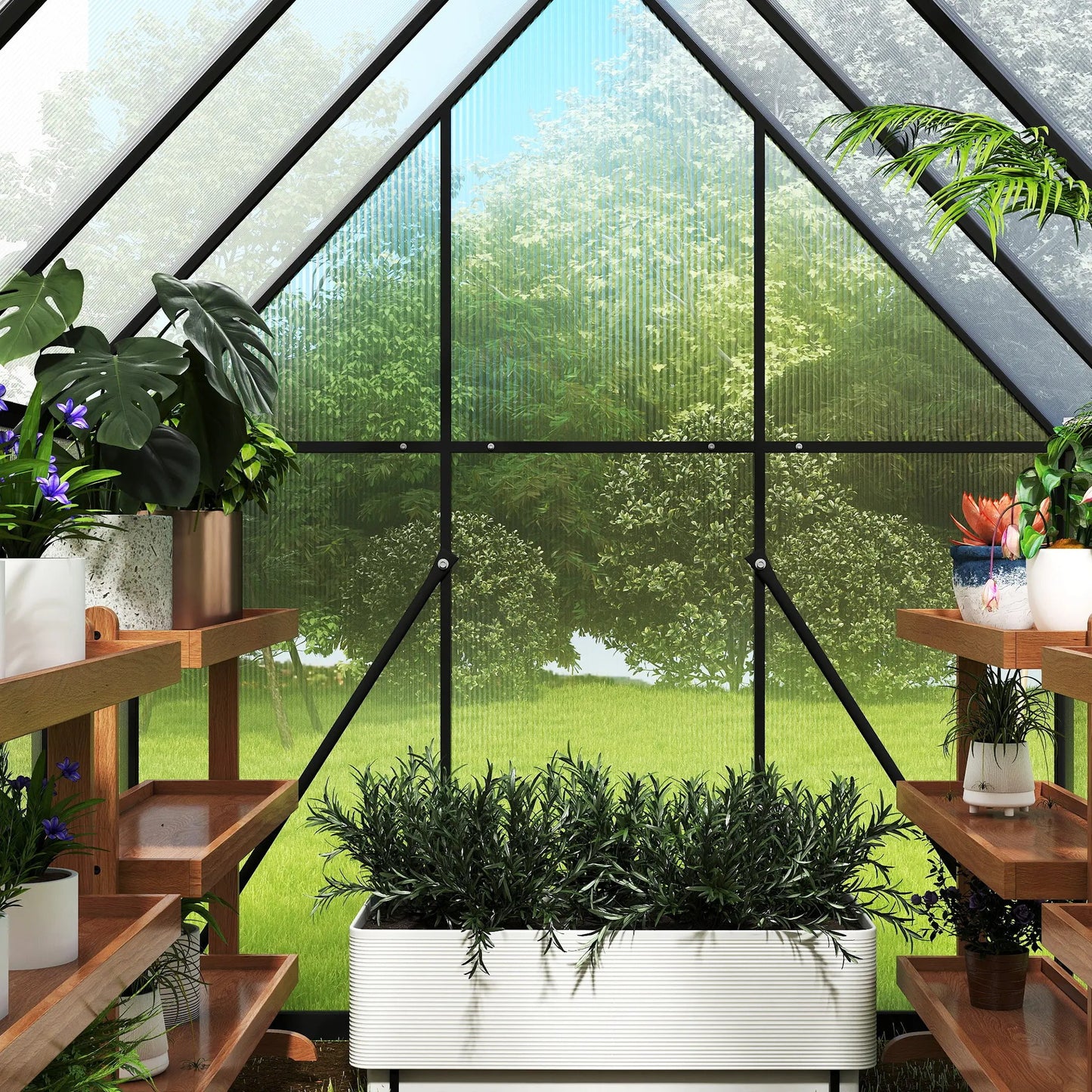 Kas – Kweekkas – Tuinkas – Foliekas – Plantenkas – 182,88x243,84 cm – Duurzaam Metalen Frame – Verstevigde Bodem