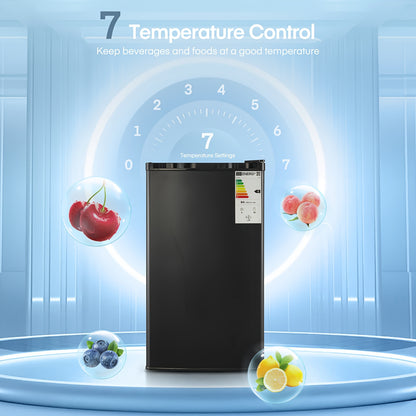 Mini Koelkast – Minibar – Tafelmodel – Kleine Koelkast – Compacte Koelkast – 46 Liter Inhoud – Met Vriesvak – Energiezuinig E-Klasse – 42 dB Stil Geluid – Verstelbare Deurtjes & Temperatuur
