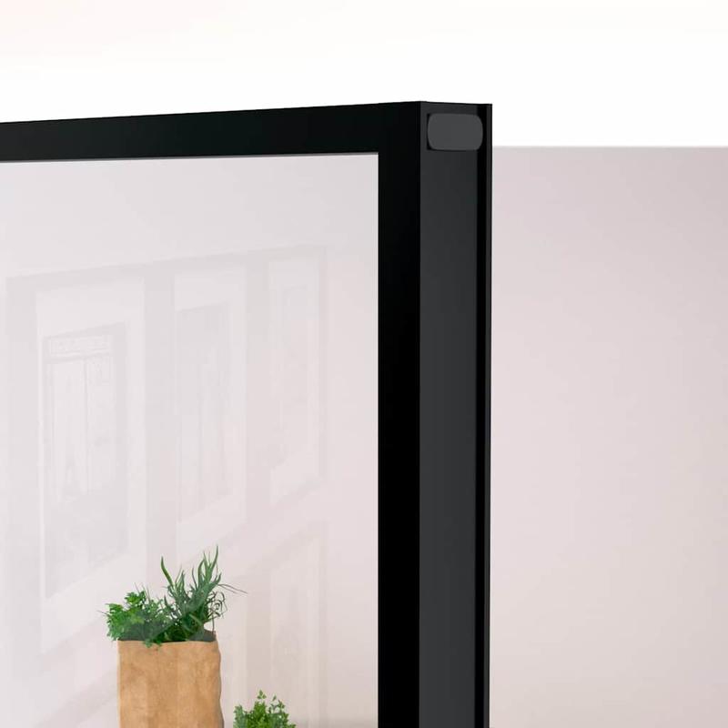 Binnendeur – Zwarte Deur – Interne Deur – Glazen Deur – Aluminium Deur – Temper Veilig Glas – Slank Design 83x201,5 cm