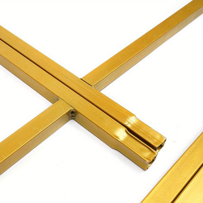 Gouden Kledingrek – Kledingstandaard – Kledinghanger – Garderoberek – Vrijstaand Rek – Metalen Frame – 190,5 cm Hoog – Planken Tot 22,68 kg Draagvermogen