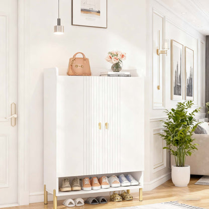 Vrijstaande Schoenenkast – Schoenrek – Schoenopberger – Schoenmeubel – Schoenenkast Met Deuren – 6 Lagen Met Verstelbare Planken – Compact Voor Hal En Woonkamer