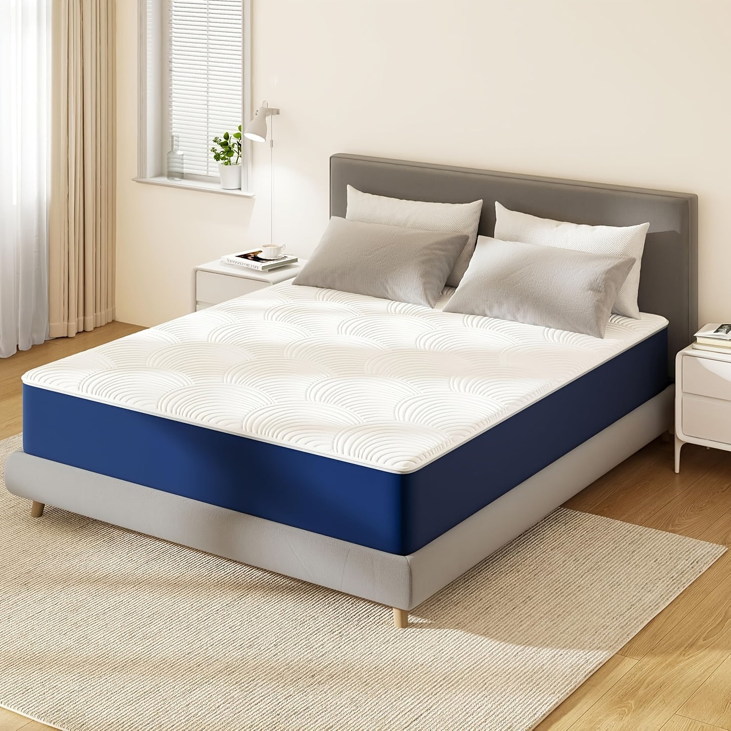 Matras – Bedden – Koudschuimmatras – Tweepersoonsmatras – Eenpersoonsmatras – 25 cm Dik – 7-Zones Memory Foam – Stevig H3
