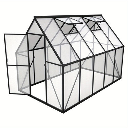 Kas – Kweekkas – Tuinkas – Plantenhuis – Groentekas – Walk-in Model 280x180x195 cm – Aluminium Frame – Stevige Gegalvaniseerde Fundering