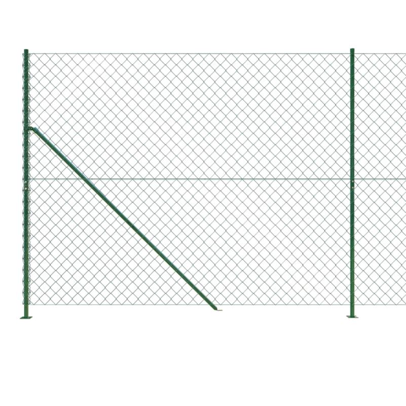 Kettinkomafrastering – Tuinafsluiting – Erfafscheiding – Beveiligingshek – Metaalomheining – Groen – 1,6x10 Meter – Weerbestendig Staal