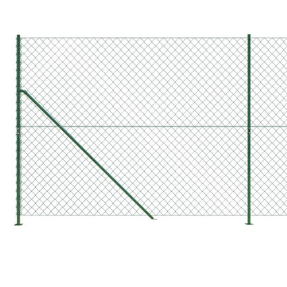 Kettinkomafrastering – Tuinafsluiting – Erfafscheiding – Beveiligingshek – Metaalomheining – Groen – 1,6x10 Meter – Weerbestendig Staal