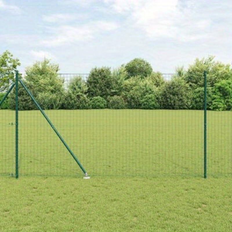 Tuinpalen – Hekpalen – Omheiningspalen – Tuinafzetting – Tuinpalen Set – Gegalvaniseerd Staal – 180 cm – 32 mm – Stevig en Duurzaam – Makkelijk te Installeren – Groen – Set van 7