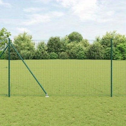 Tuinpalen – Hekpalen – Omheiningspalen – Tuinafzetting – Tuinpalen Set – Gegalvaniseerd Staal – 180 cm – 32 mm – Stevig en Duurzaam – Makkelijk te Installeren – Groen – Set van 7