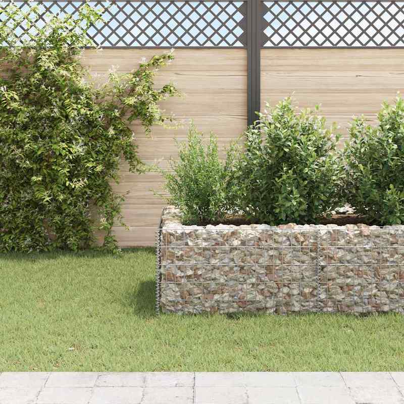 Bloementuinbak – Plantenbak – Moestuinbak – Verhoogde Bak – Tuinbak Staal Argento – Weerbestendig – Extra Groot 360x90x50 cm