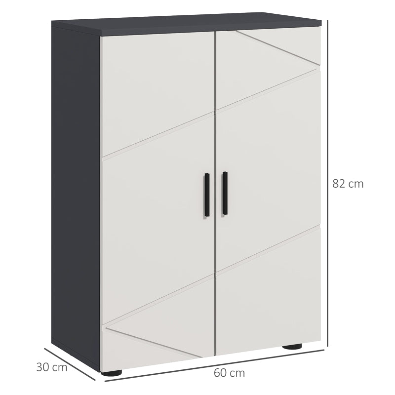 Badkamerkast – Badkamermeubel – Opbergkast – Kolomkast – Wastafelonderkast – Verstelbare Planken – Compact 60x30x82 cm – Zonder Elektriciteit