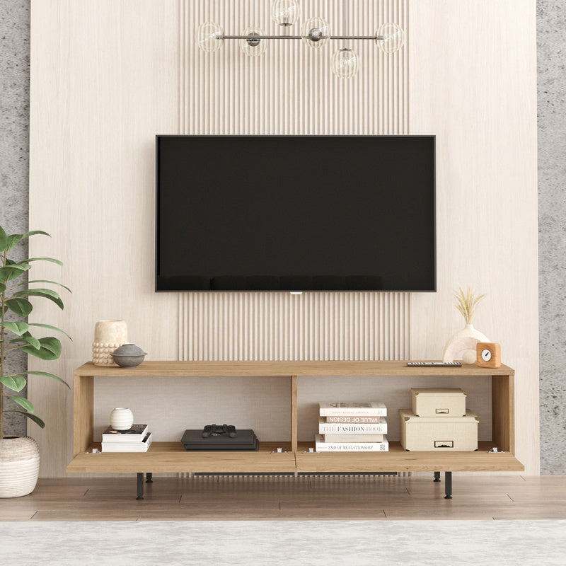 Kast – Opbergkast – Dressoir – TV Meubel – Kledingkast – 2 Deuren – Eikenhout Spaanplaat – 160x36x45 cm