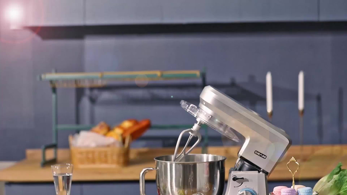 Standmixer – Keukenmixer – Deegmixer – Foodprocessor – Mixer – Zilverkleurig – 1800W Krachtige Motor – 7,2 Liter Mengkom