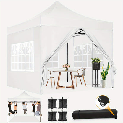 Partytent – Feesttent – Vouwtent – Paviljoen – Tuinent – 3x3 m – 3 Hoogte-instellingen – Inclusief Wieltas