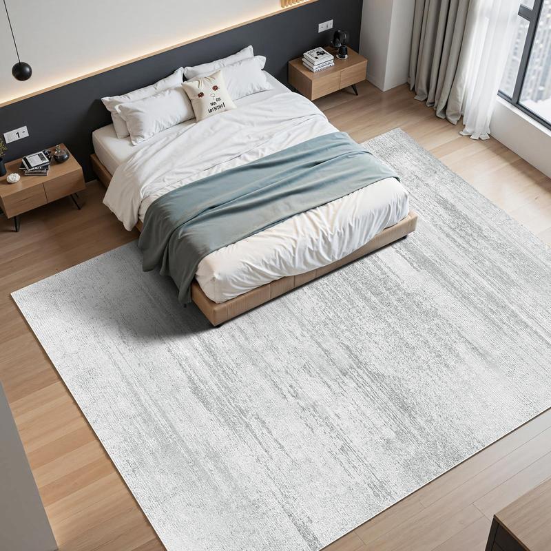 vloermat – vloerkleed – tapijt – vloerbedekking – mat – extra groot formaat – anti-slip – wasbaar – modern design – zacht grijs – zwaar en duurzaam
