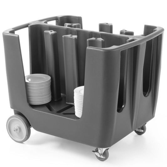 Cateringwagen – Serveerwagen – Dienbladwagen – Serveerkar – Cateringkar – Stevige Polyethyleen Constructie – Voor Borden Tot 300 Mm Met Afdekhoes