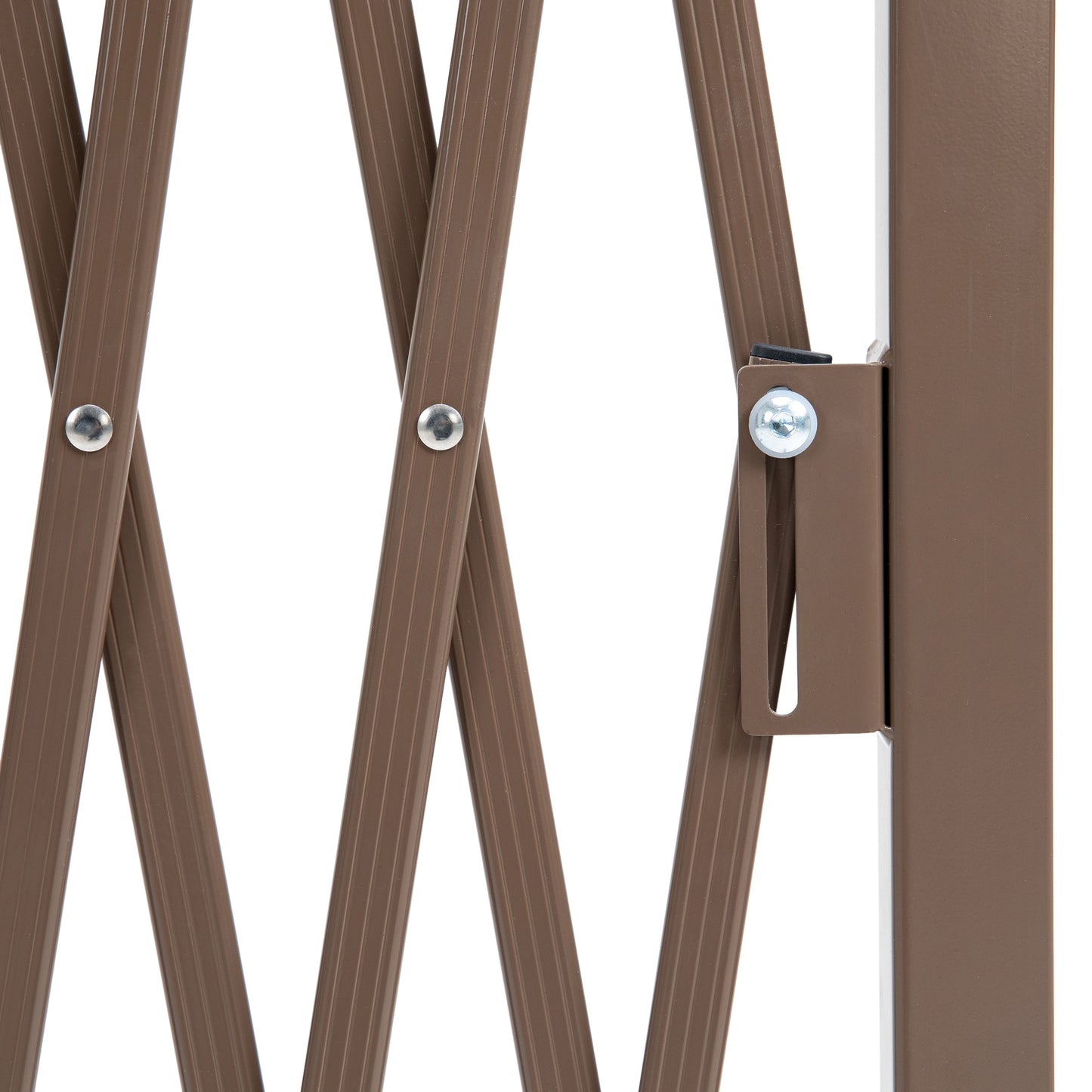Veiligheidshekje – Veiligheidsbarrière – Traphekje – Kinderhek – Dierhekje – Uitschuifbaar Tot 300 cm – Aluminium Metaal Chocoladekleur