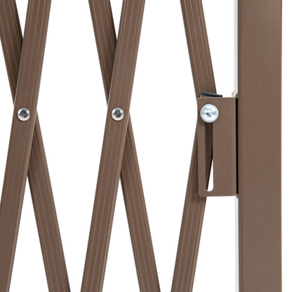 Veiligheidshekje – Veiligheidsbarrière – Traphekje – Kinderhek – Dierhekje – Uitschuifbaar Tot 300 cm – Aluminium Metaal Chocoladekleur