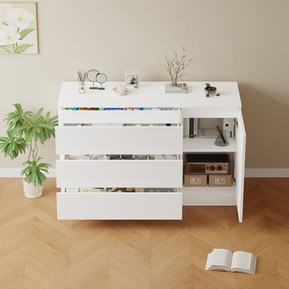 Ladeblok – Ladekast – Opbergkast – Nachttafeltje – Archiefkast – Wit – Compact Formaat – Zonder Elektriciteit
