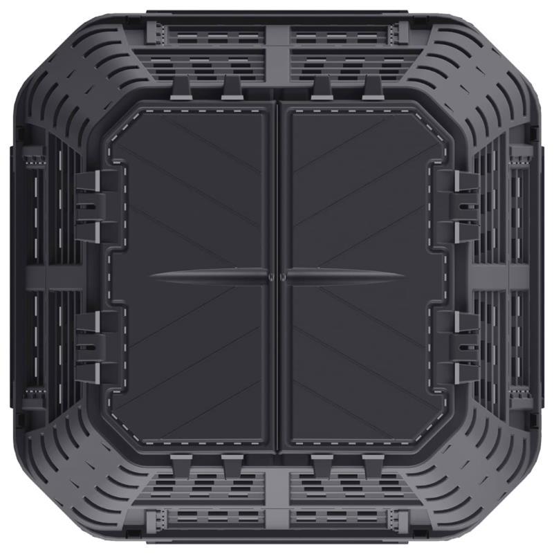 Compostbak Tuinafvalbak Compostvat Tuincompostbak Groenafvalbak – 740L Capaciteit – Weerbestendig Stevig Materiaal – 93x93x113 cm – Effectief Ventilatiesysteem