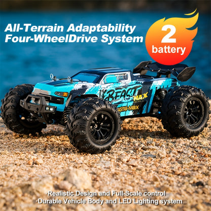 RC Auto – Bestuurbare Auto – RC Truck – Afstandsbestuurbare Auto – 1:16 Schaal – Brushless Motor 4000KV – Dual Batterijen – 75 km/h – 4WD