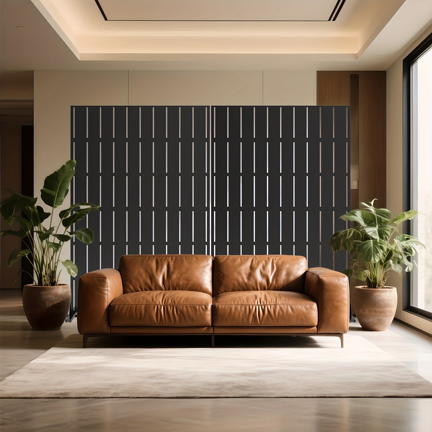Metalen Privacy Scherm – Buitenafscherming – Tuinscherm – Vrijstaand Scherm – Terrasscherm – Weerbestendig Metaal – 182,88x119,38 cm – Inclusief Standaard
