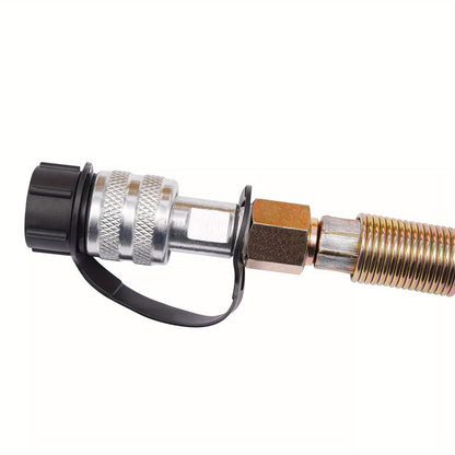 Handpomp – Handmatige Pomp – Luchtpomp – Hydraulische Pomp – Balpomp – Draagbaar Compact – Tweezijdige Snelheidsklep met Drukmeter – Metaal & Kunststof