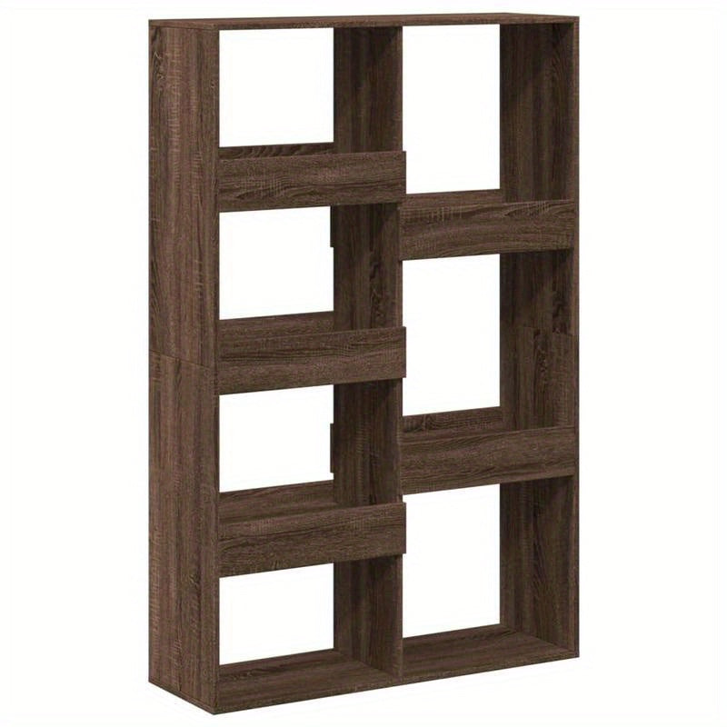Bookshelf 100X33X155.5 Cm Made of Treated Wood in a Brown Oak Color. Vertical Shelves, Sturdy And Durable, Attractive, Ample Storage Space, Smooth Surface, Moisture-Resistant, Warp-Resistant, And Split-Resistant, Suitable for