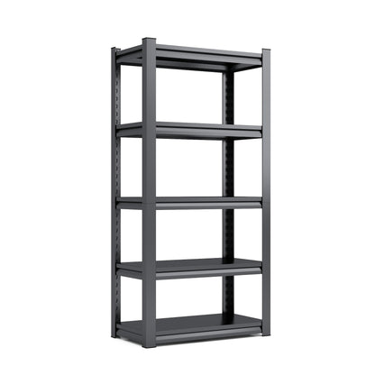 Stalen Rek – Metalen Stellingkast – Opbergrek – Werkplaatsrek – Garagekast – 5 Laags – Draagvermogen 650 kg – Verstelbare Hoogte – Krasbestendig – 160x80x40 cm