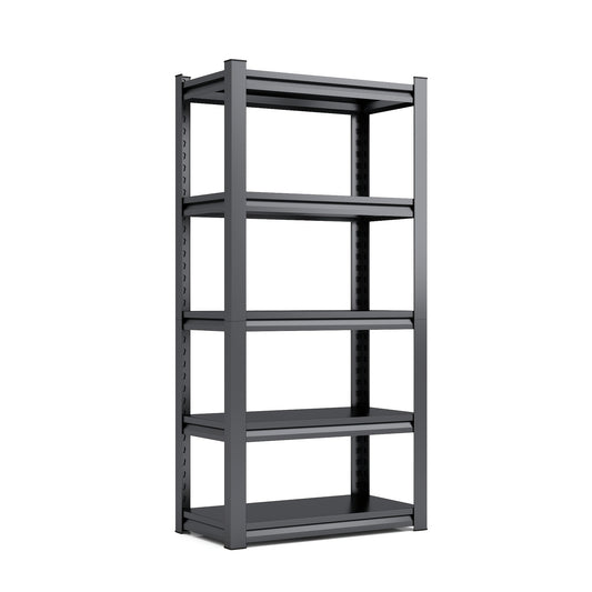 Stalen Rek – Metalen Stellingkast – Opbergrek – Werkplaatsrek – Garagekast – 5 Laags – Draagvermogen 650 kg – Verstelbare Hoogte – Krasbestendig – 160x80x40 cm