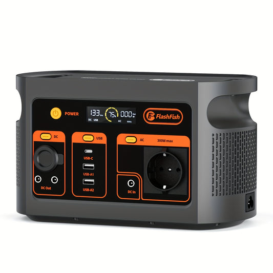 Draagbare Power Station – Powerbank – Mobiele Accu – Back-up Batterij – Outdoor Generator – 300W Vermogen – 179,2Wh Lithiumbatterij Met LED-zaklamp