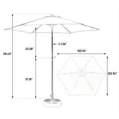 Grote Parasol – Dubbele Parasol – Rechthoekige Parasol – Luifel – Zwengelparasol – Metalen Frame – Waterafstotende Stof – Lichtgroen