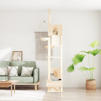 Kattentoren – Krabpaal – Kattenmeubel – Kattenhuis – Speelboom – Verstelbare Hoogte – Zacht Pluche – Natuurlijke Sisal