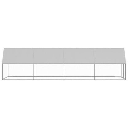 Buitenren Kip – Kippenren – Kippenhok – Hennenren – Kippenkooi Argento – Galvaniseerd Staal – 2x8x2 Meter – Duurzaam & Veilig