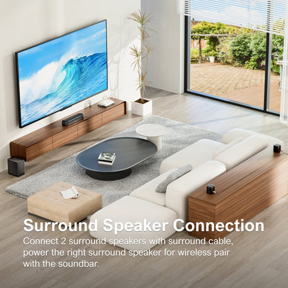 Soundbar – Home Cinema Speaker – Surround Sound Systeem – TV Luidspreker – 5.1 Kanaals – Draadloze Surround Speakers – 250W Piekvermogen