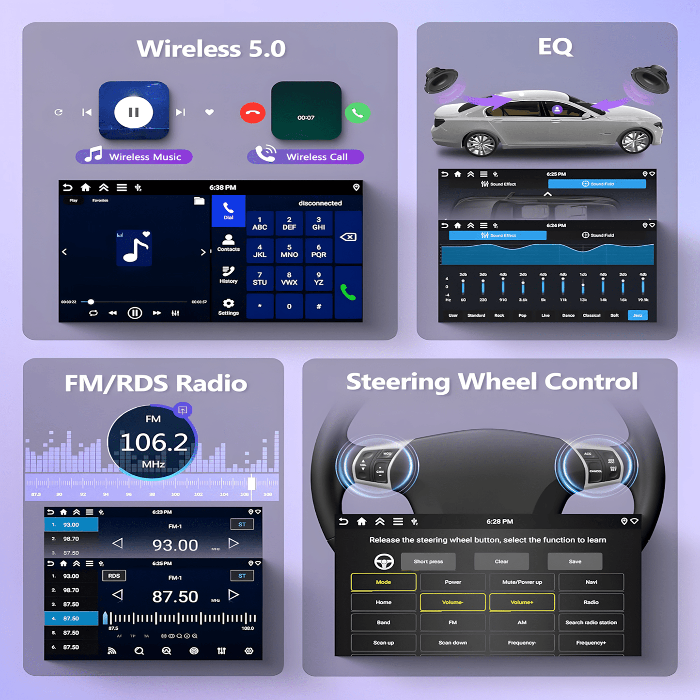 Android Autoradio Ford F150 – Auto Multimedia Systeem – Touchscreen Radio – Android Car Radio – Draadloze CarPlay Autoradio – 7 Inch Incell Scherm – 4GB RAM 128GB Opslag – Inclusief Achteruitrijcamera