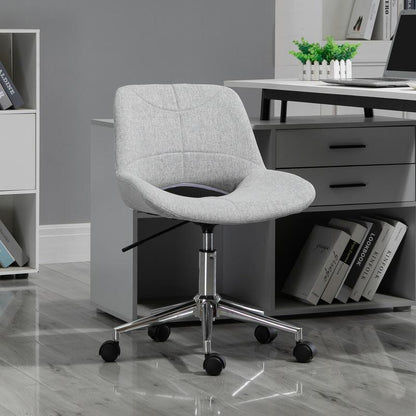 Heavy-Duty Adjustable Office Chair with 360° Swivel & Height Adjustment - Ergonomic Lumbar Support, 109.77 KG Weight Capacity, Heavy-Duty Metal Frame Computer Desk Chair, Gray Rolling Computer/Gaming Chair for & Office (No W