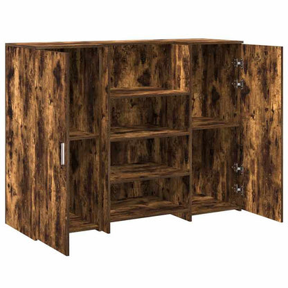 Balie – Receptiebalie – Welkomstbalie – Ontvangstbalie – Balietafel – Gebrande Eikenhout Bruin – 135x50x103,5 cm – Duurzaam Houtmateriaal