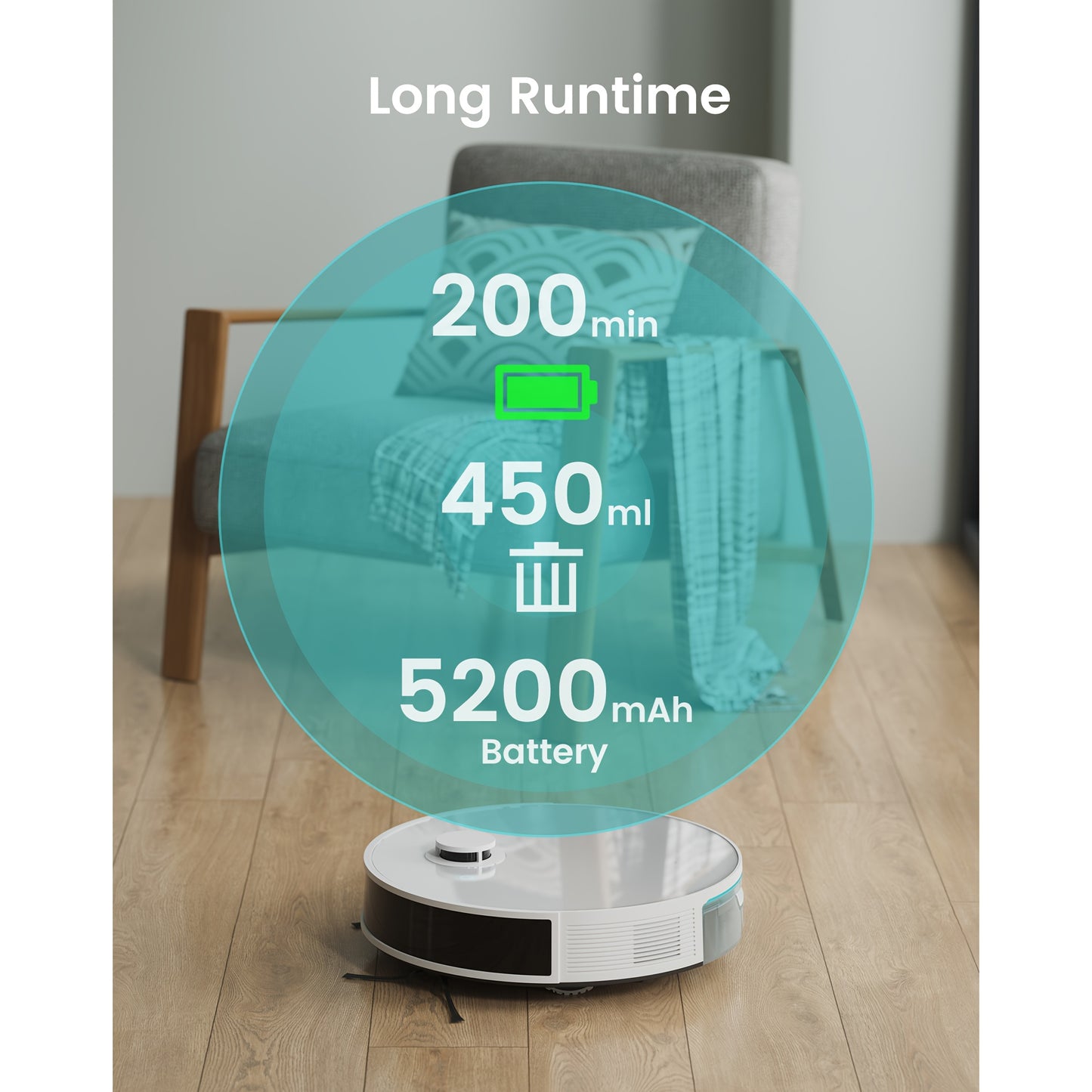 Robotstofzuiger – Robot Cleaner – Automatische Stofzuiger – Dweilrobot – Slimme Stofzuiger – Lange Batterijduur 200 Minuten – Smart App Besturing