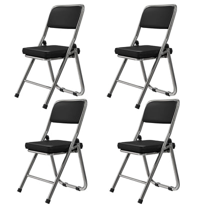 Eetkamerstoelen – Stoelenset – Kuipstoelen – Bistrostoelen – Kunstleren Stoelen – Zwart – Comfortabele Schuimvulling – Stevig Metalen Frame