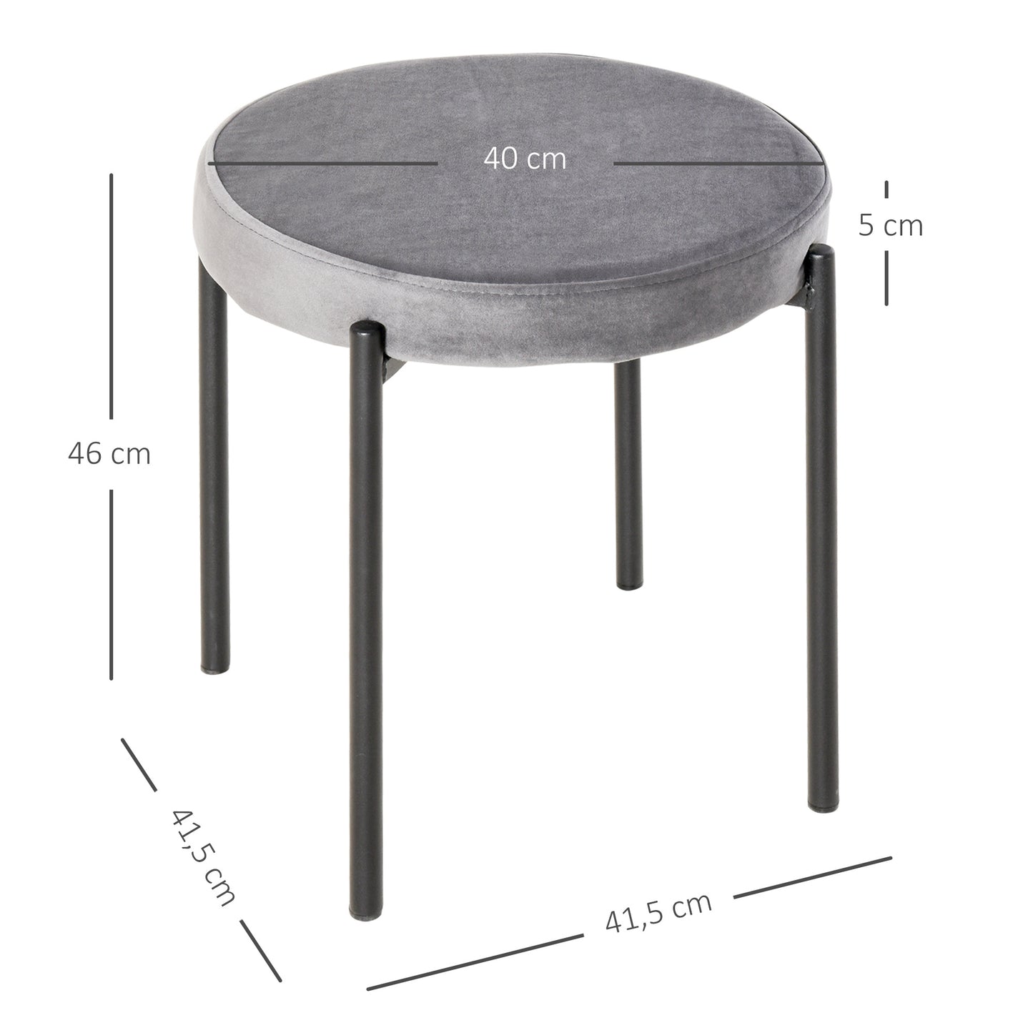 Stapelbare Krukken – Barstoelen – Keukenkrukken – Eetkamerstoelen – Zitkrukken – Set Van 4 – Fluwelen Zitting – Stevige Metalen Constructie