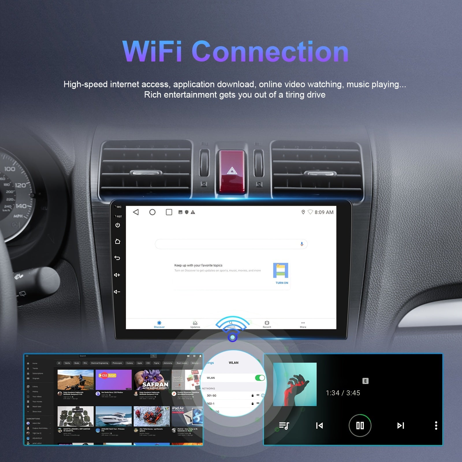 Autoradio Renault Captur – Multimedia Unit – Navigatiesysteem – Carplay Radio – Bluetooth Radio – 9 Inch Touchscreen – 8-Core Processor & Draadloos CarPlay - QUORE