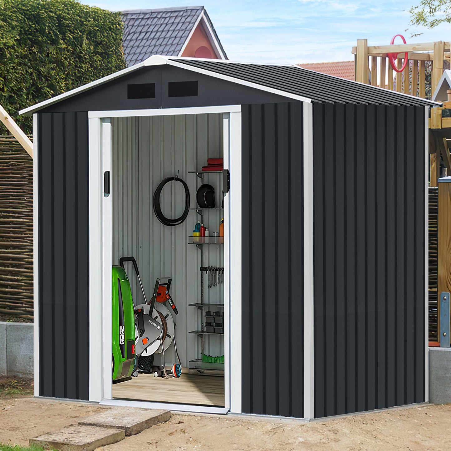 36pcs Roof panels, Trapezoidal Metal Sheet, 115 x 45 cm each,18 m² Roof Sheet for Roofing Sheets, Removable,Tool Sheds, Temporary, Garden Sheds